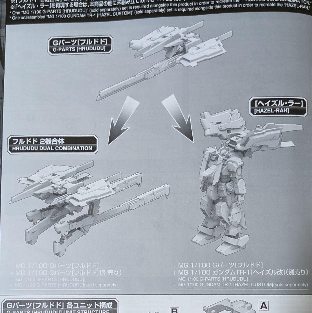 MG ガンダム ヘイズル改＋gパーツ フルドド＋シールド ブースター拡張セット