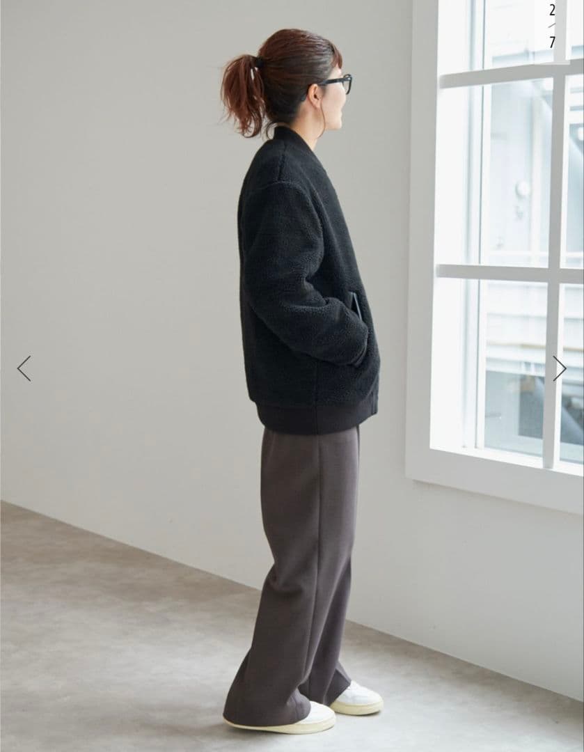 新品☆ Spick & Span スピックアンドスパン ボアスタジャン ブラック