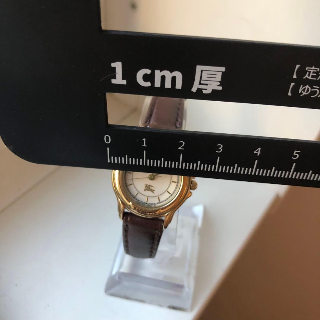 Burberry ホース　電池新品　アナログ時計 ブラウンレザー