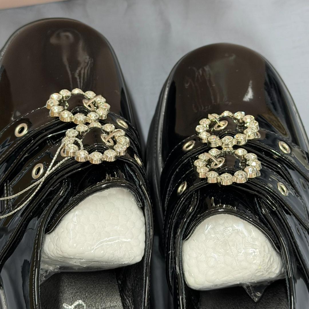 BUBBLES ダブルバックルプラットシューズ B24001 36