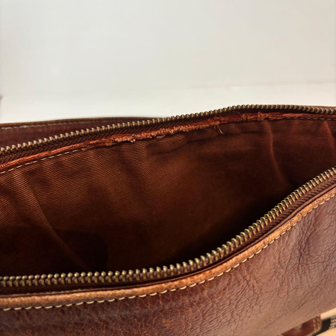 【希少】KETO レザー 斜め掛け ショルダーバック コンチョ　ブラウン　茶色