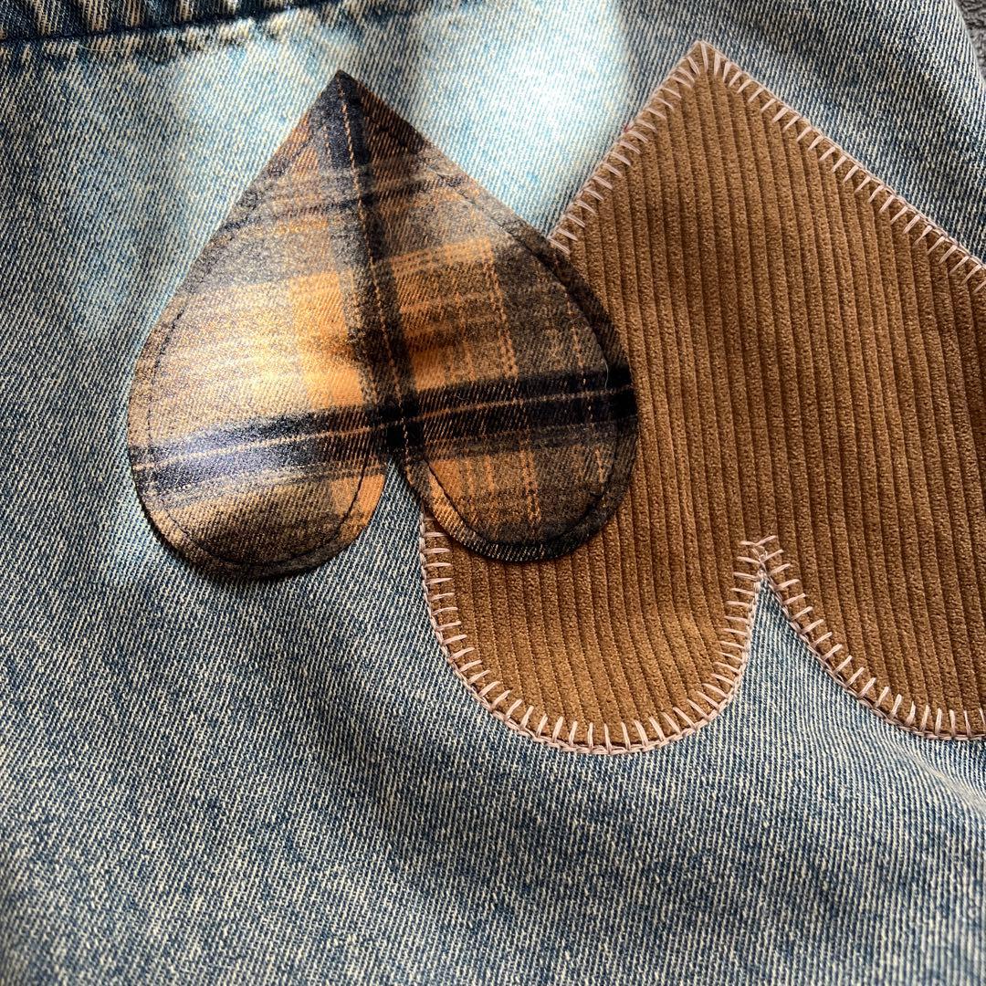 最終価格Darich ダーリッチ　ランダムハートパッチワークデニムパンツ