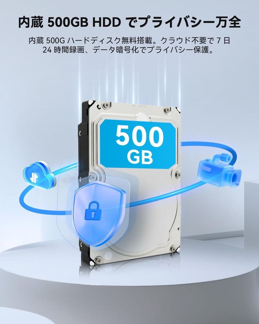 JENNOV 防犯カメラ 屋外 800万画素対応可 360°広角撮影