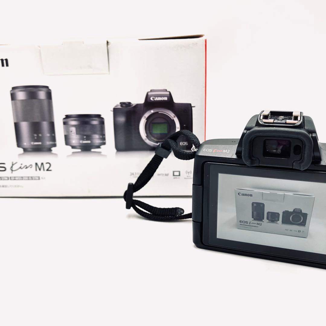 Canon EOS kiss M2 ブラック　15-45mmレンズセット