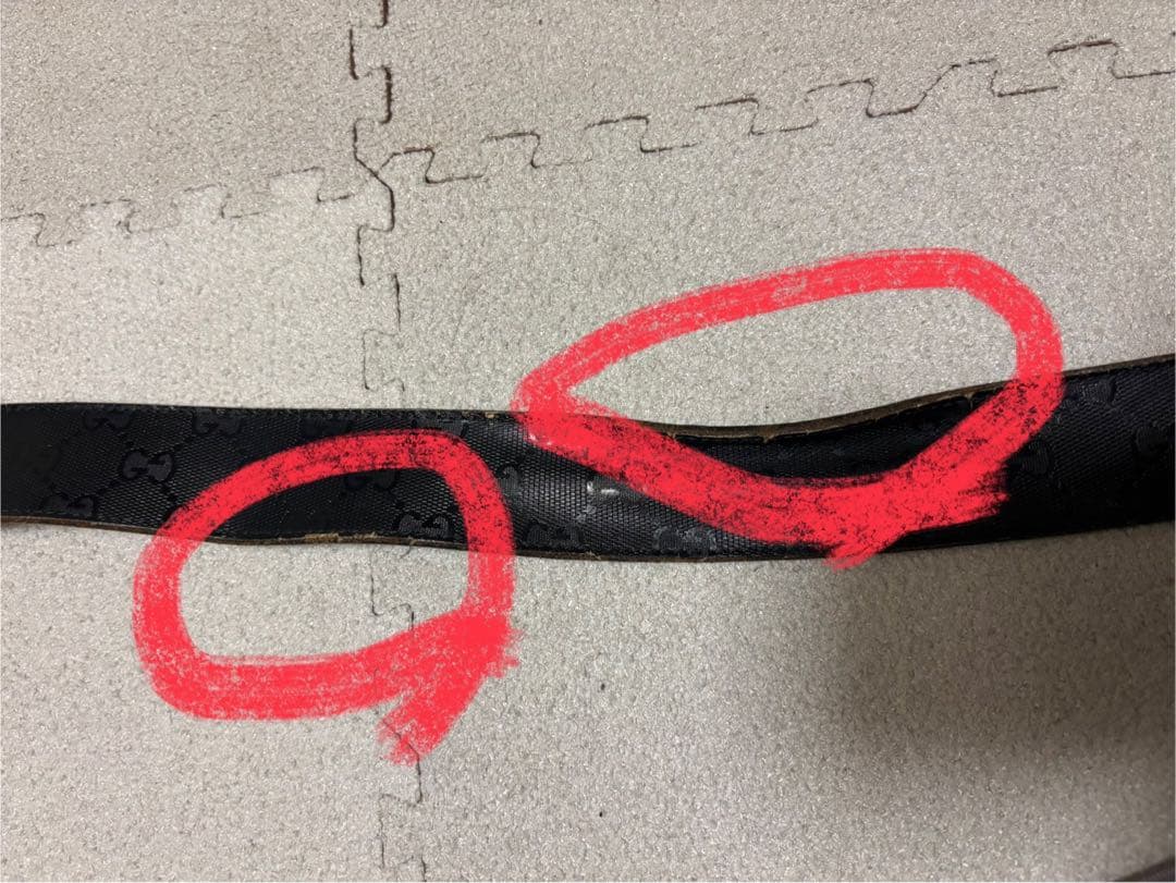 【値下げ不可】グッチ GG インターロッキング ベルト ブラック イタリア製