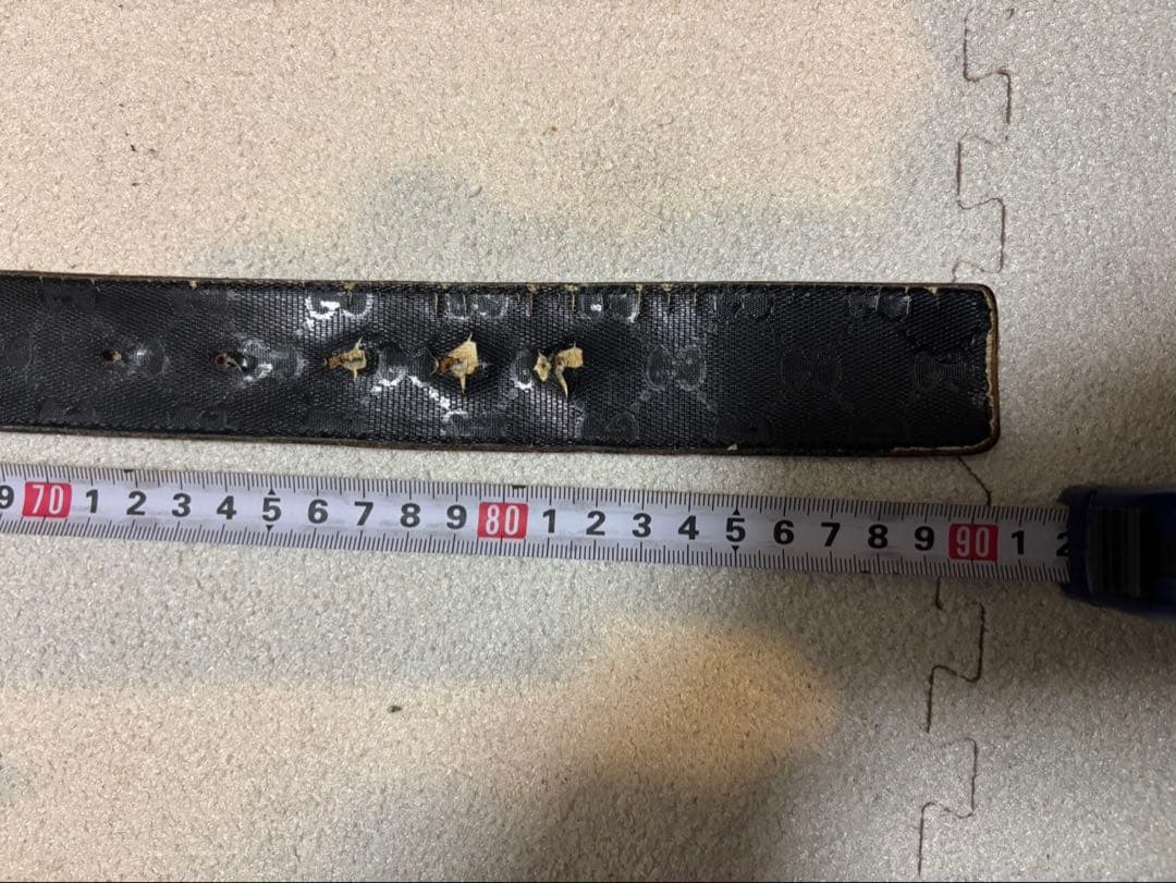 【値下げ不可】グッチ GG インターロッキング ベルト ブラック イタリア製