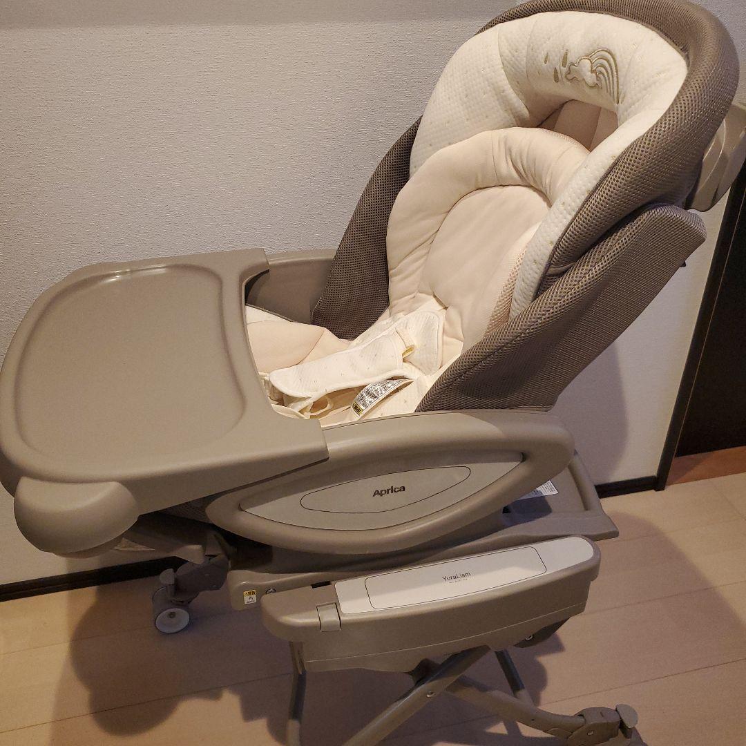 美品 Aprica アップリカ ハイローチェア ユラリズムオート ムーンロック