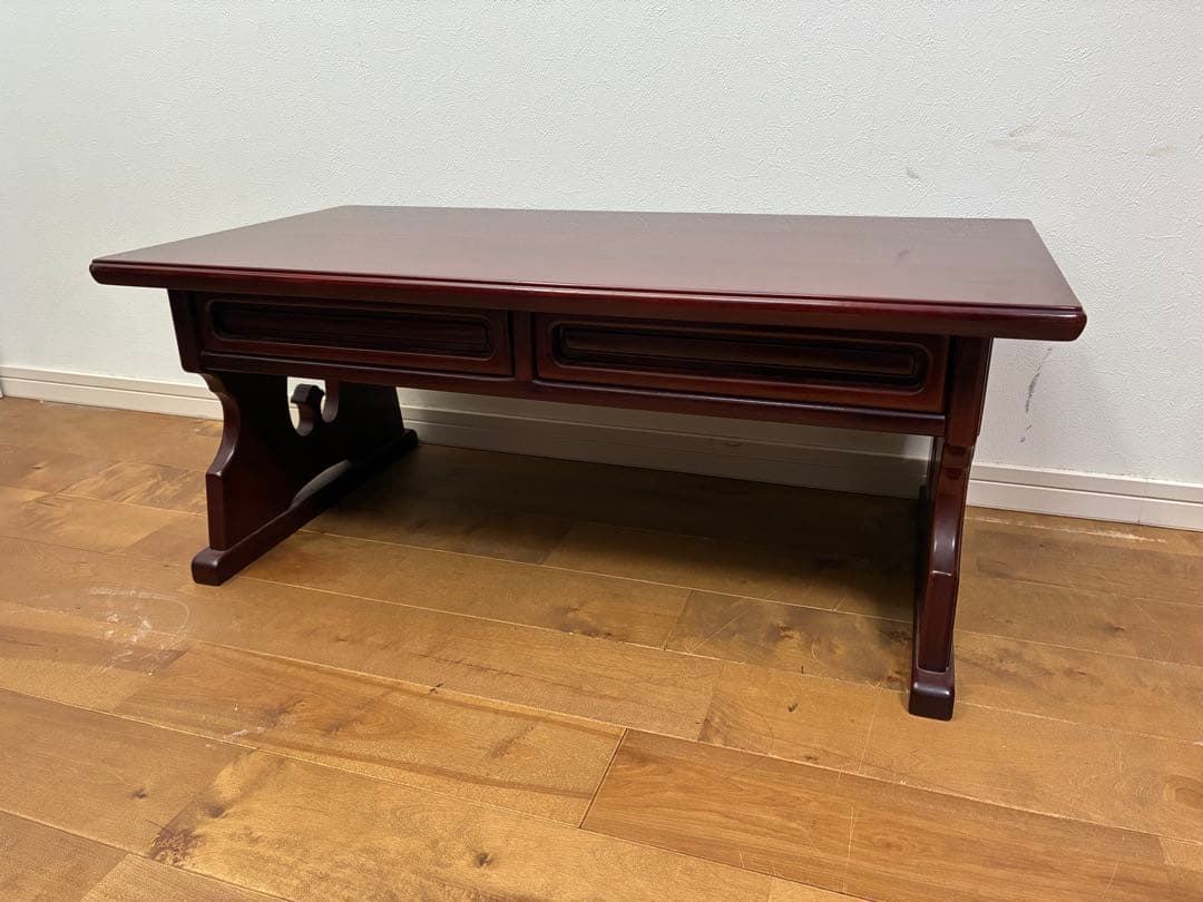 【送料無料】カリモク　座卓　引き出し付きテーブル