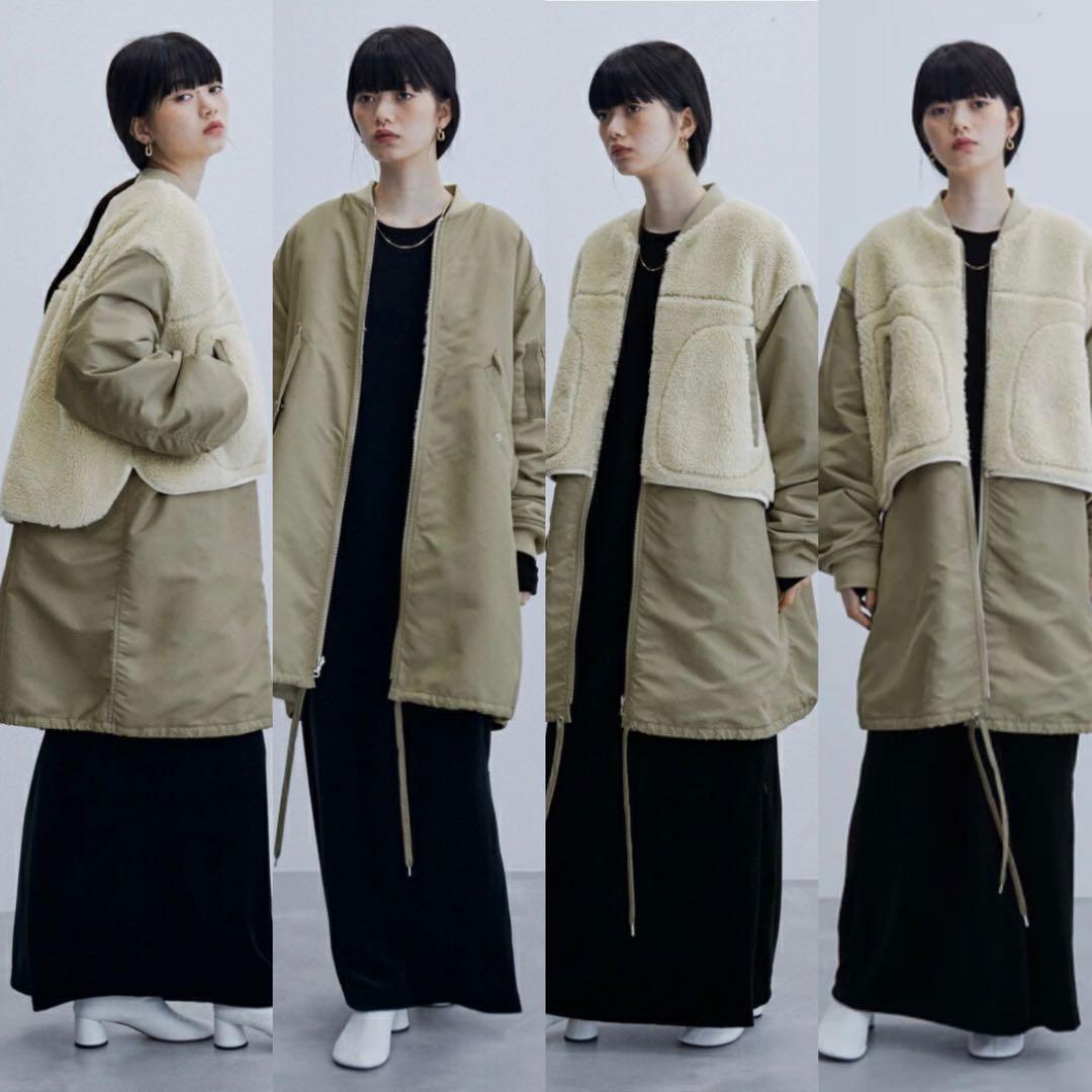 アダムエロペ　MA-1ボアリバーシブルコート