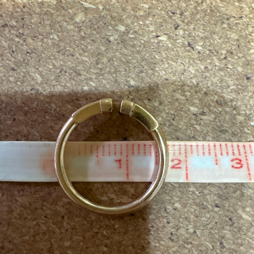 ペ*コ様 ティファニー　Tワイヤーリング　750PG　実寸約10号