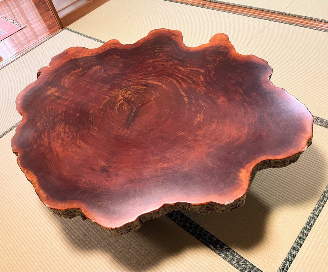 天然木　一枚板　無垢　座卓　テーブル