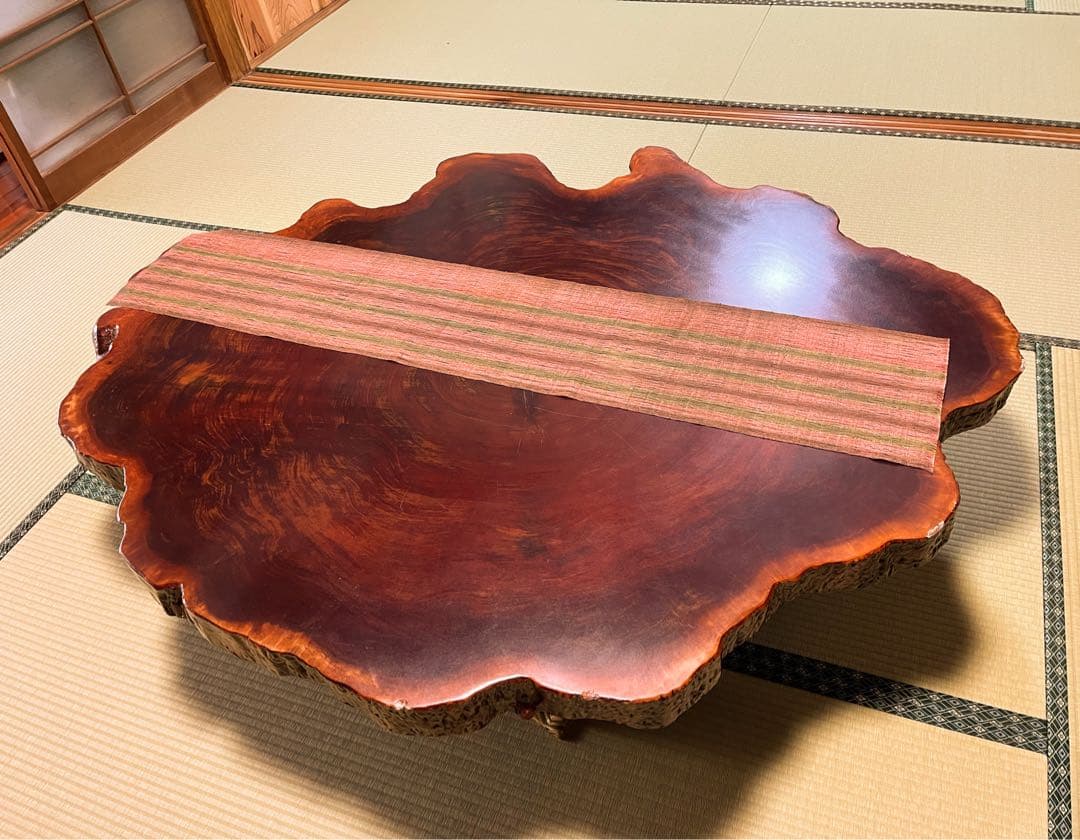 天然木　一枚板　無垢　座卓　テーブル