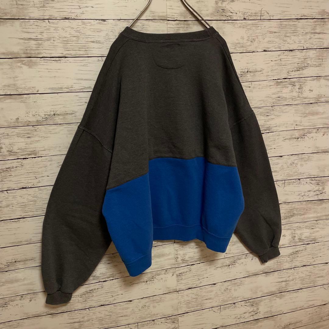 822【人気Lサイズ】ナイキ♤刺繍ビッグロゴ　90s 銀タグ　スウェット即完売品