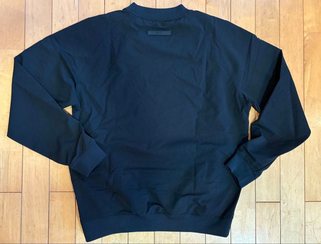 STDダブルクロスストレッチプルオーバーサイズM 美品ブラックSLDO エスルド