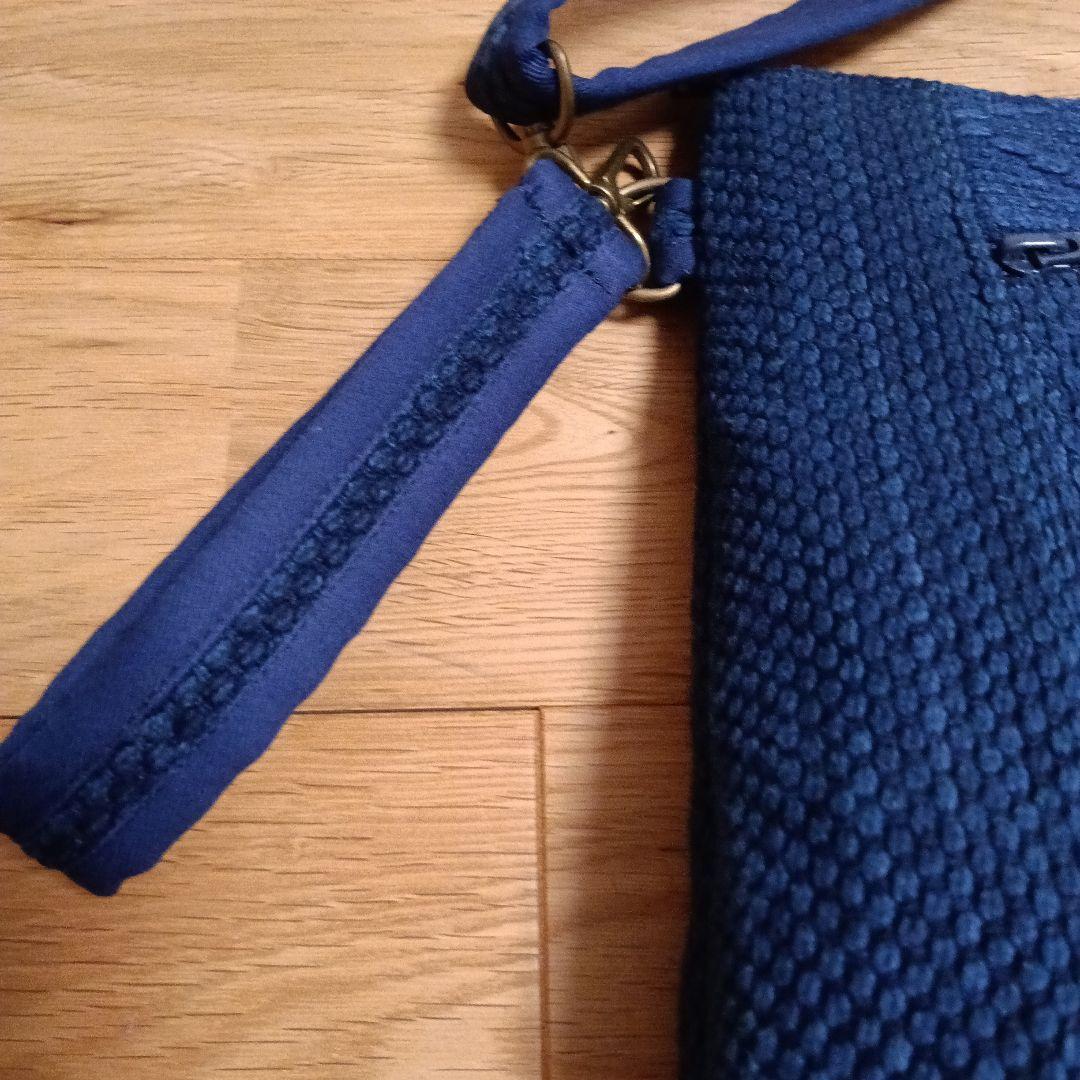 古布藍染木綿二重剣道着　ショルダーバッグ　ハンドメイド