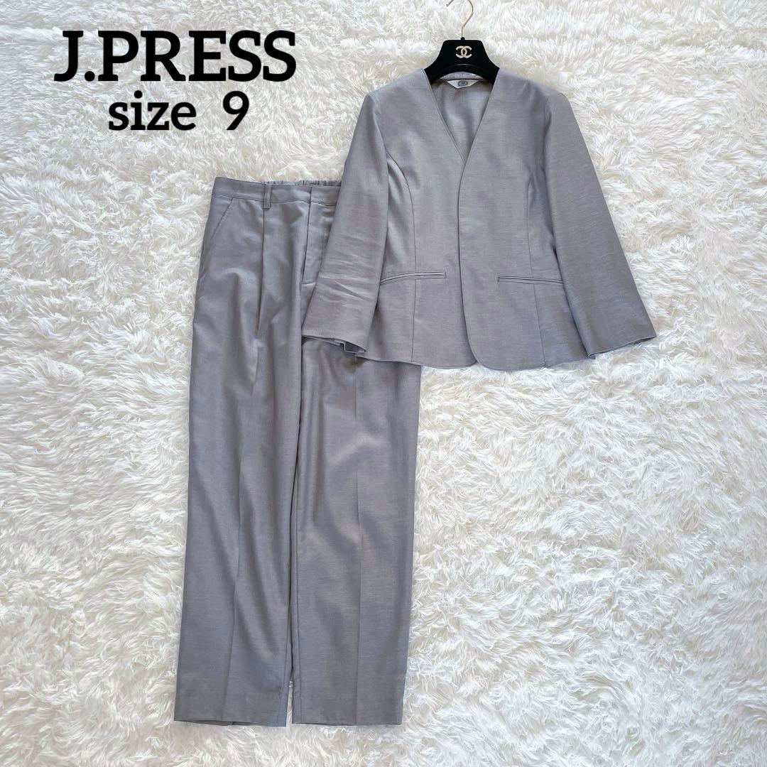 美品✨【ジェイプレス】ノーカラージャケット パンツ セットアップ 洗えるUV速乾
