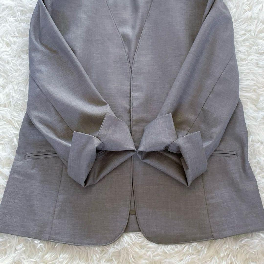 美品✨【ジェイプレス】ノーカラージャケット パンツ セットアップ 洗えるUV速乾