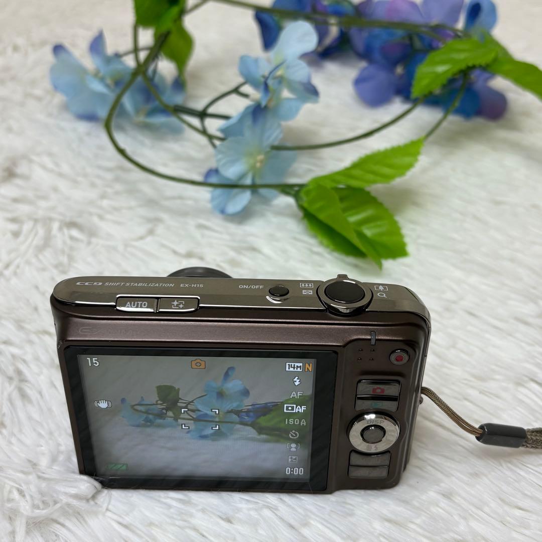 CASIO カメラ　エクシリム　EX-H15 ブラウン コンデジ　動作品