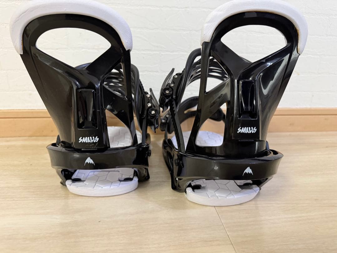 Burton Smalls Lサイズスノーボードビンディング ブラック/ホワイト