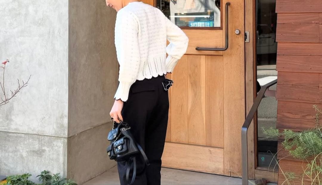 未使用品Trefleplusクロシェ編カーディガン