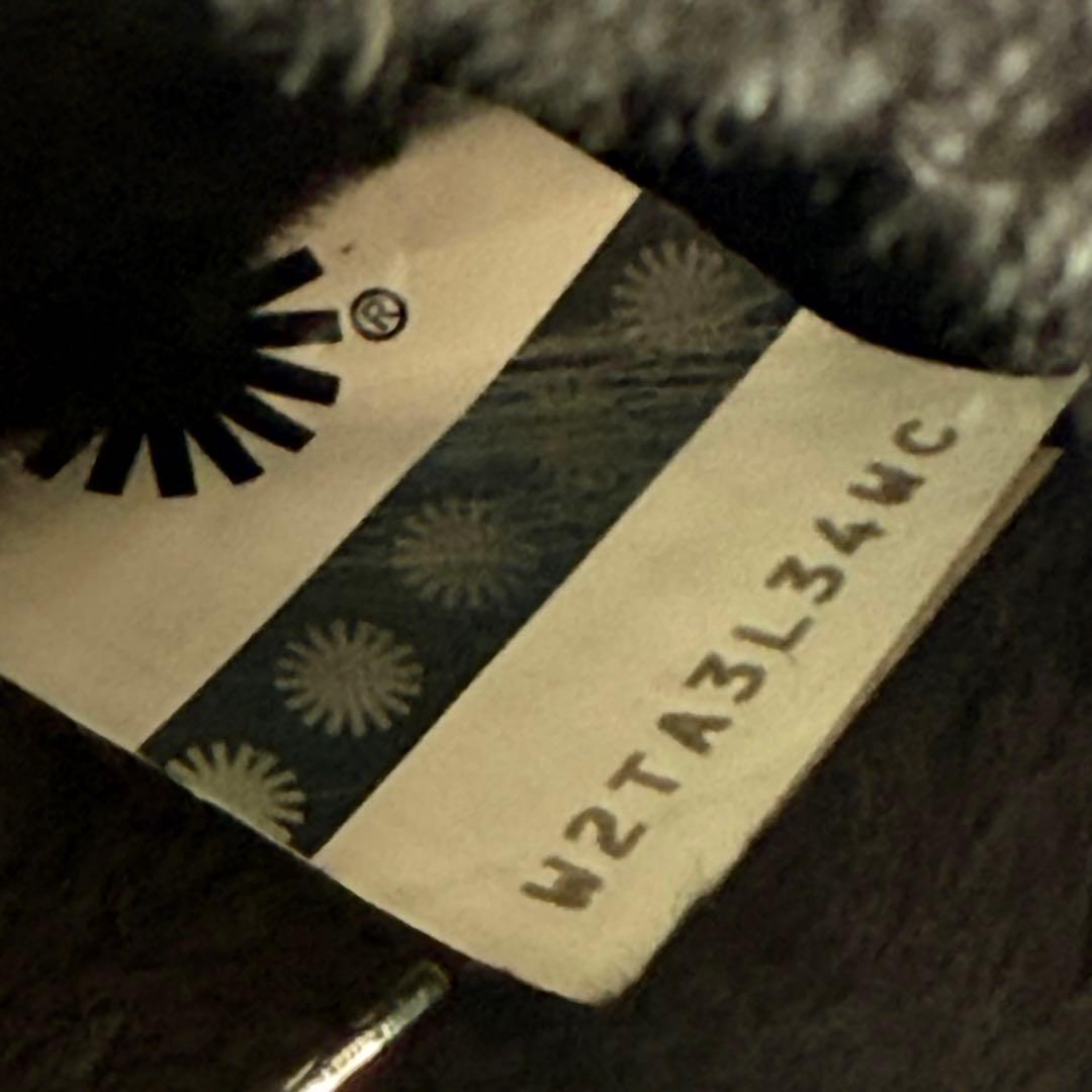 超美品　UGG バックストラップ サンダル ブラック ファー 羊毛 24.5cm