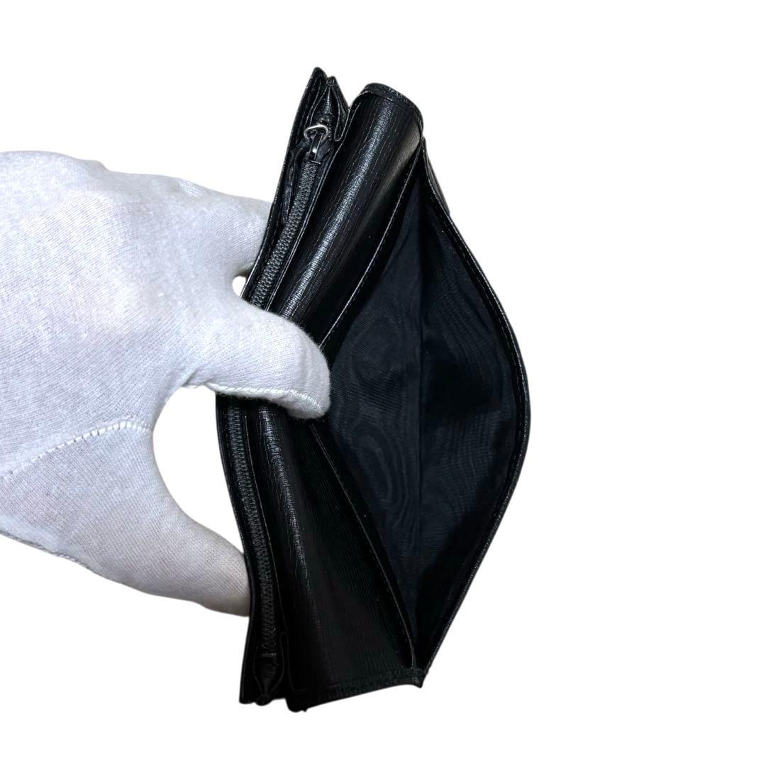 グッチ　112 グッチ　長財布　レザー　ブラック　インターロッキング金具　G金具