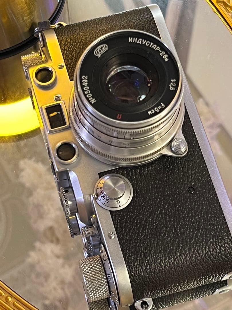Leica Ⅲc バルナックライカ 革ケース、Fedレンズ付き
