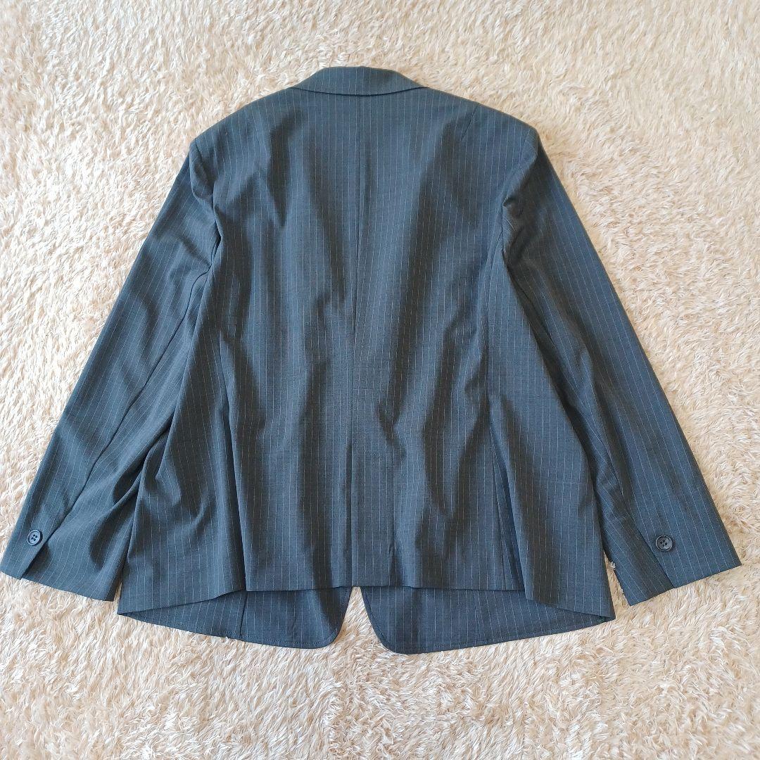 【極美品】大きいサイズ 50　23区　パンツスーツ　ビジネス　ストライプ　グレー