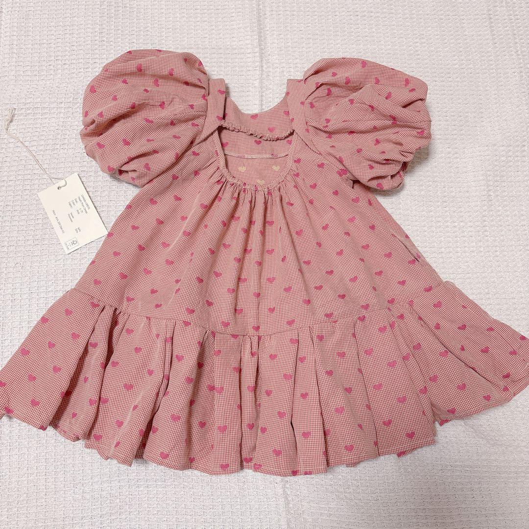 uhr Heart Mom Dress 1-2y ピンク