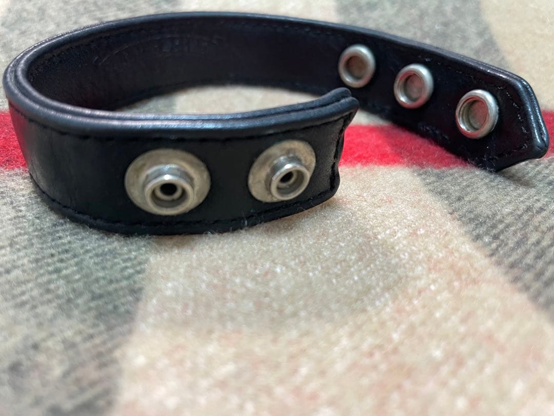 クロムハーツ　3BTN 2SNP レザーブレスレット　ハート