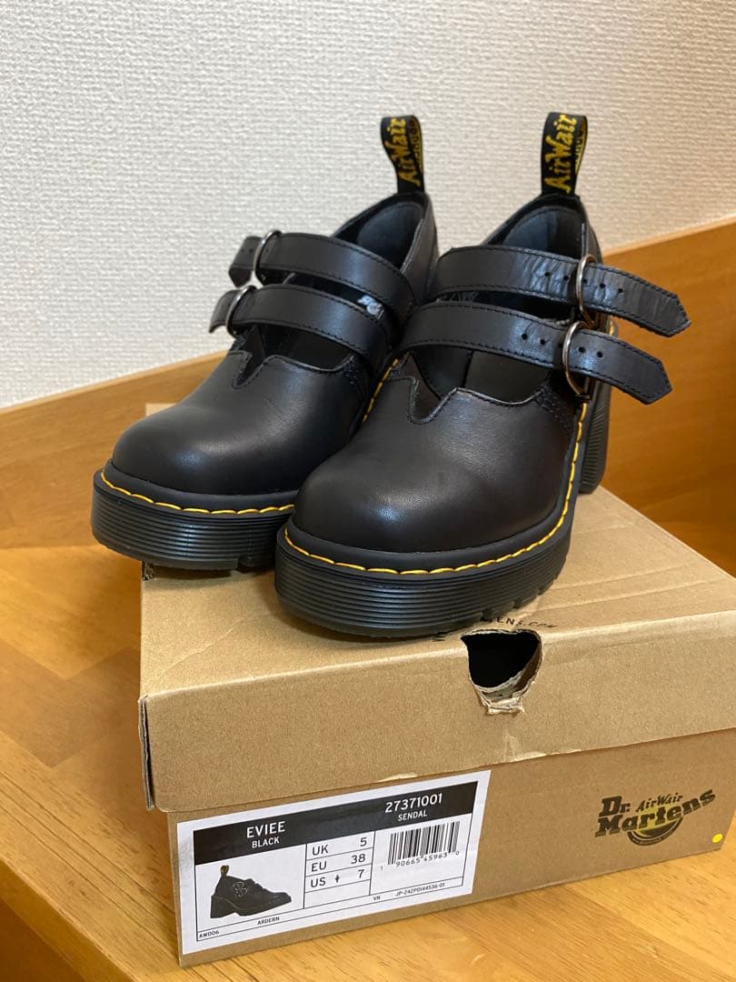 Dr. Martens Eviee ブラック ハイヒール UK5