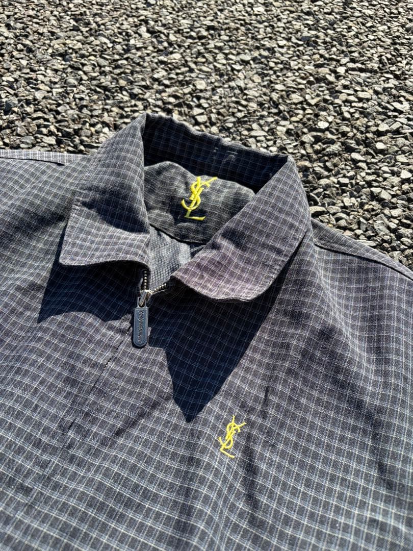 【SAINT LAURENT/サンローラン】 チェック ブルゾン M YSL