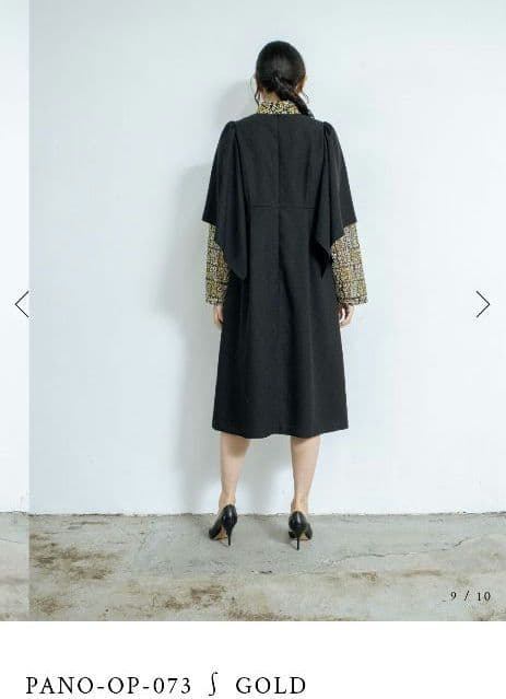 パノルモ　長袖ワンピース　黒