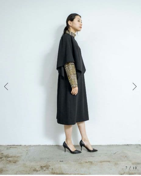 パノルモ　長袖ワンピース　黒