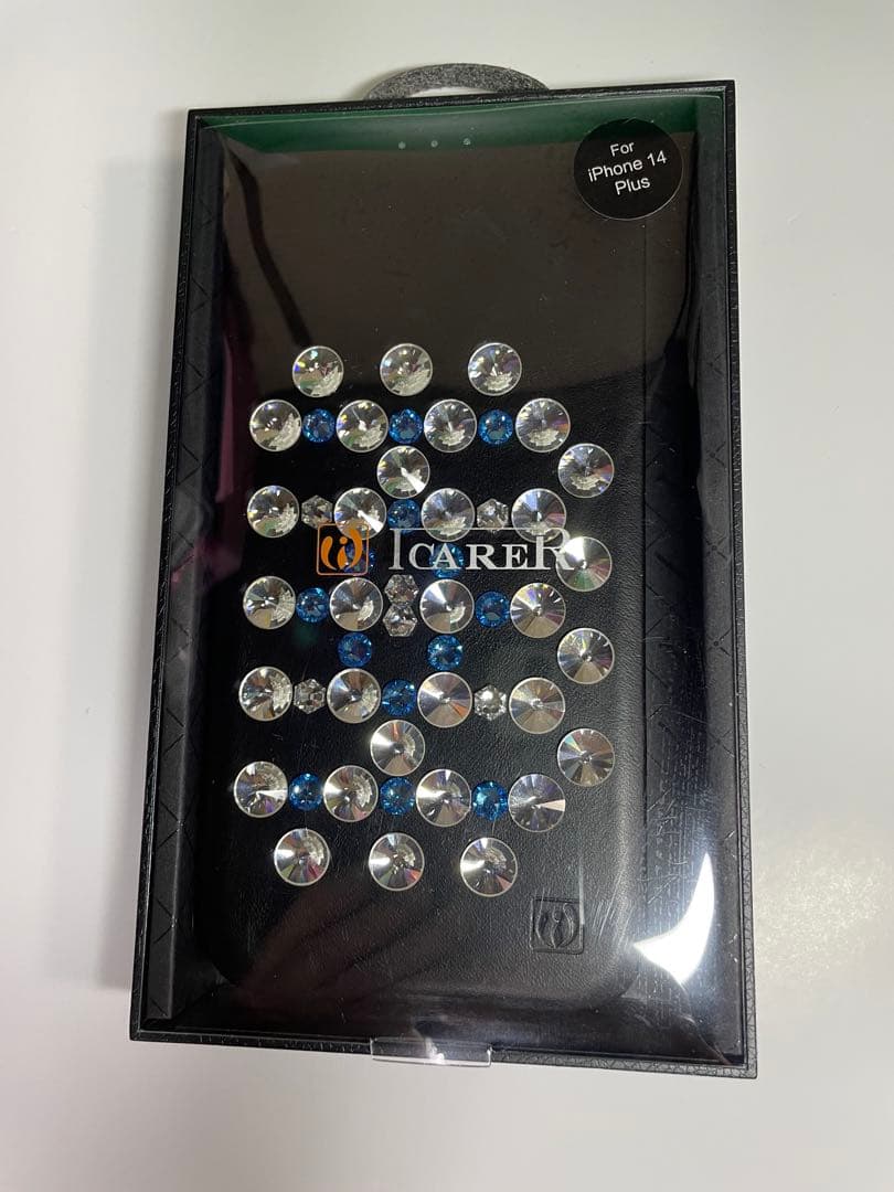 iPhone スワロフスキー デコカバー iPhone 14 Plus 手帳型