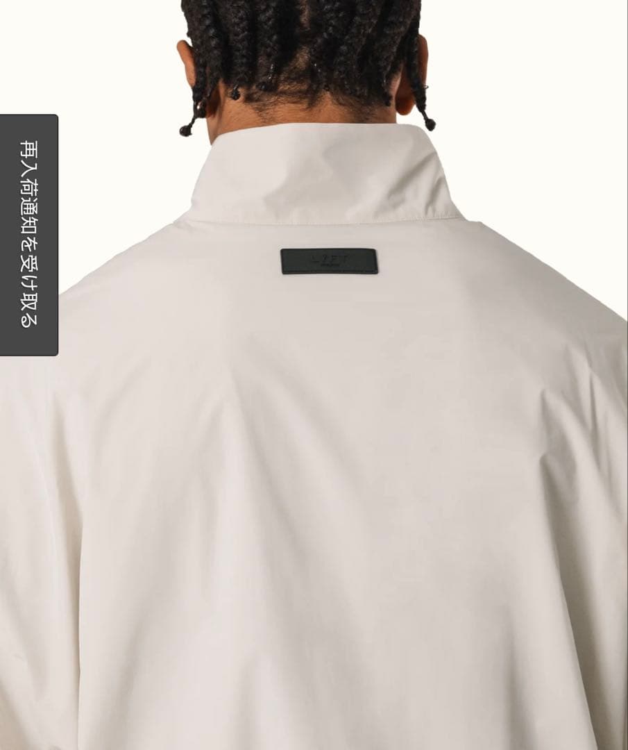 BORN TO LYFT ホワイトナイロンジャケット