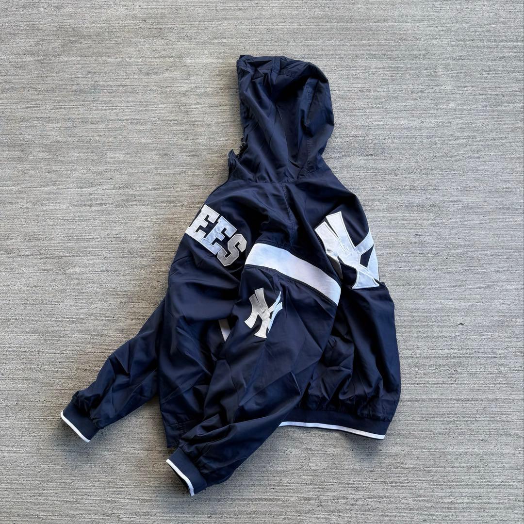 90s ny Yankees ジップナイロンパーカー　MLB nike メジャー