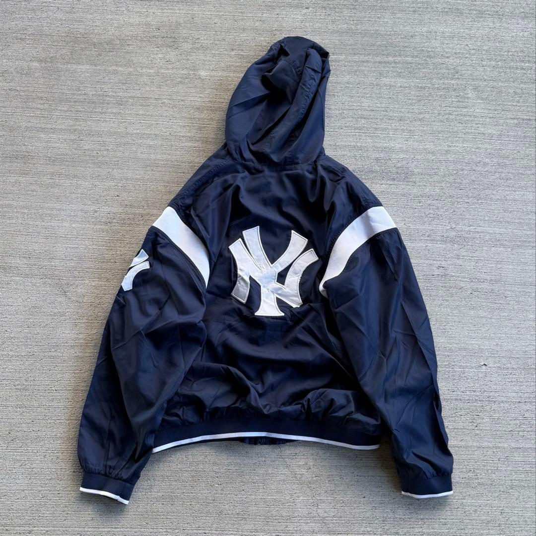 90s ny Yankees ジップナイロンパーカー　MLB nike メジャー