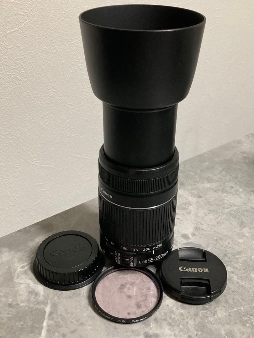 ⭐️美品⭐️ Canon EF-S 55-250mm IS II望遠レンズフード付き