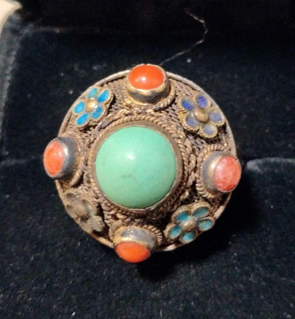 SILVER デザイン リング サイズFREE アンティーク