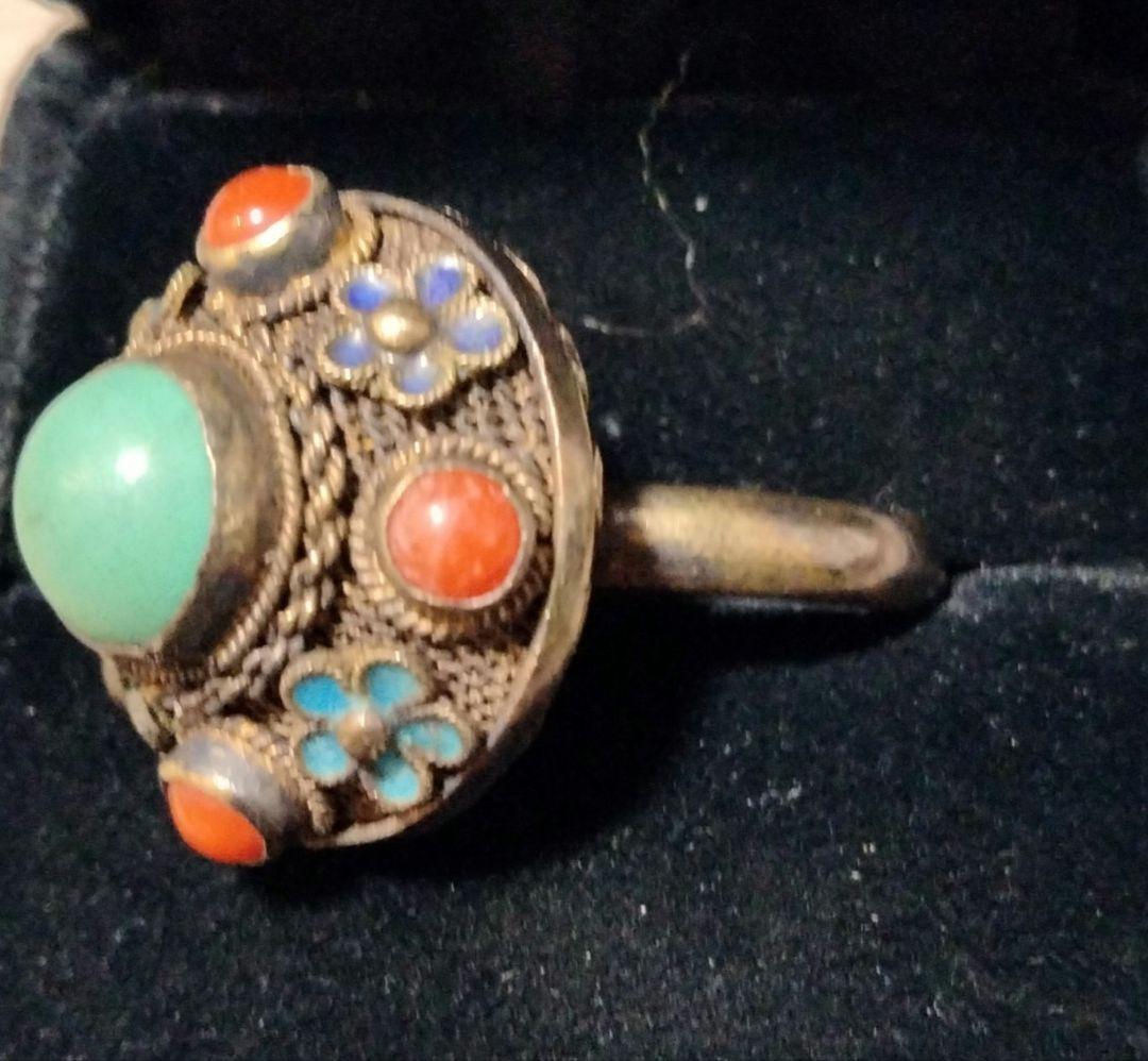 SILVER デザイン リング サイズFREE アンティーク