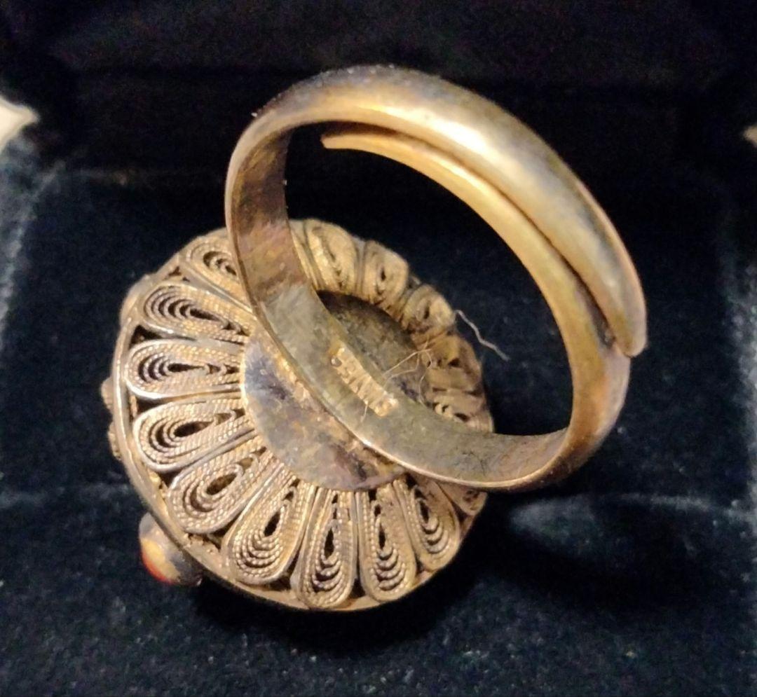 SILVER デザイン リング サイズFREE アンティーク