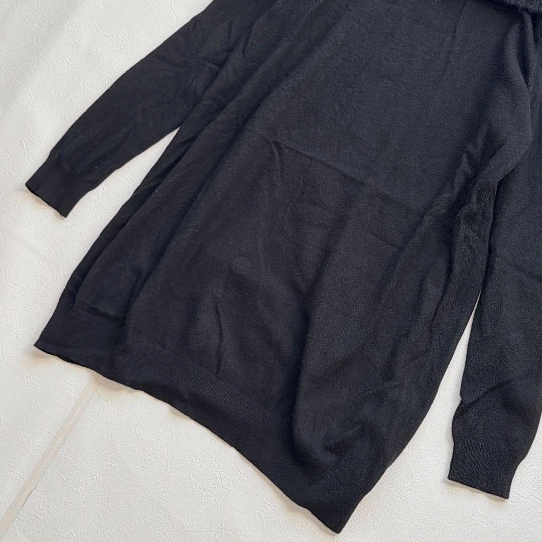 theory カシミヤ100% ニット ワンピース オフタートル 黒　セオリー