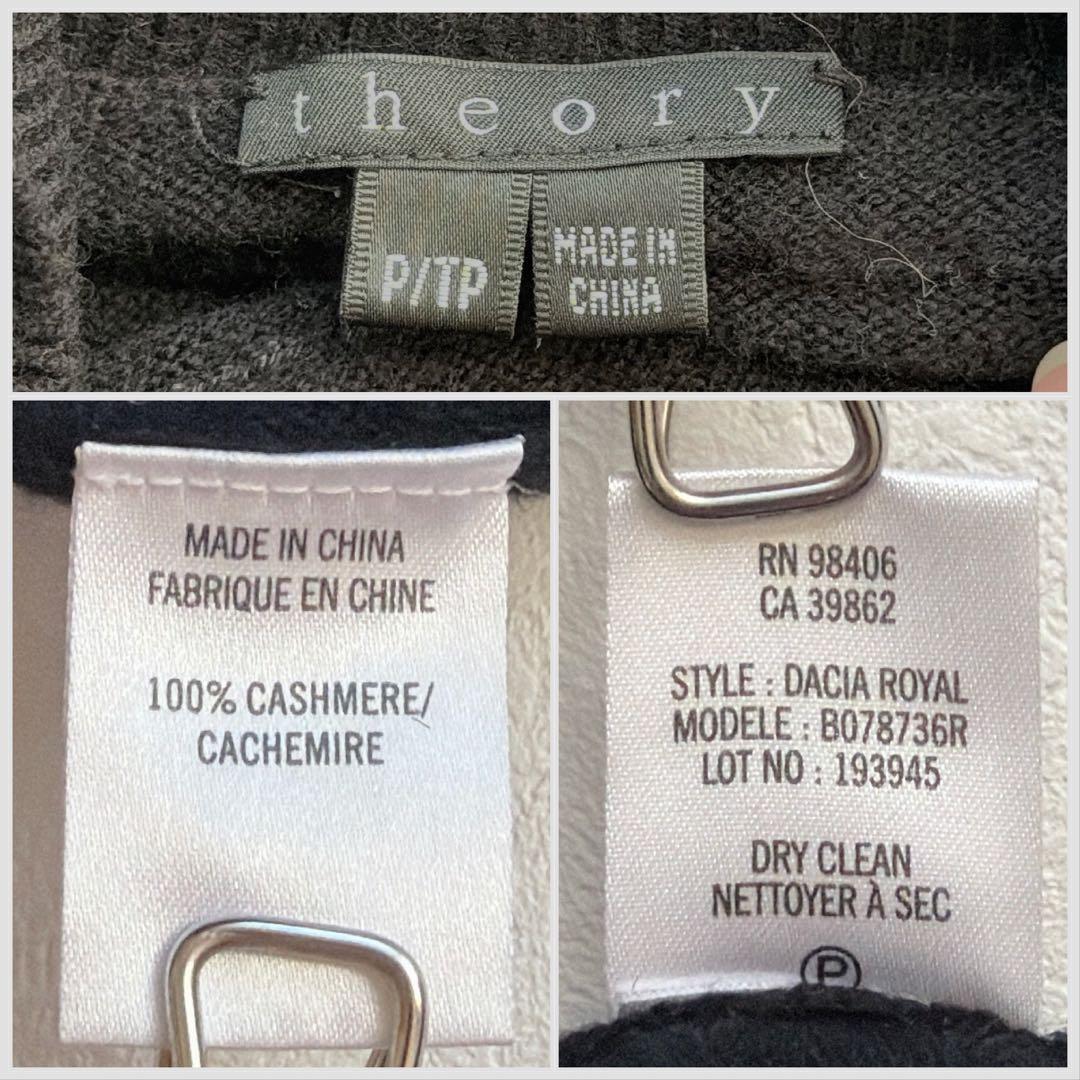 theory カシミヤ100% ニット ワンピース オフタートル 黒　セオリー