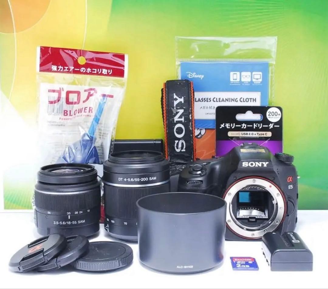 美品✨動作良好✨SONY α65 ダブルレンズセット すぐ使える 初心者おすすめ