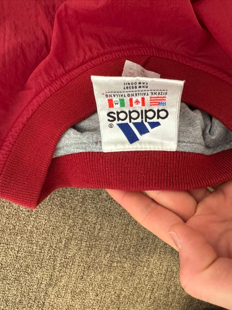 希少 常田大希着用 Adidas アディダス ナイロンプルオーバー スウェット