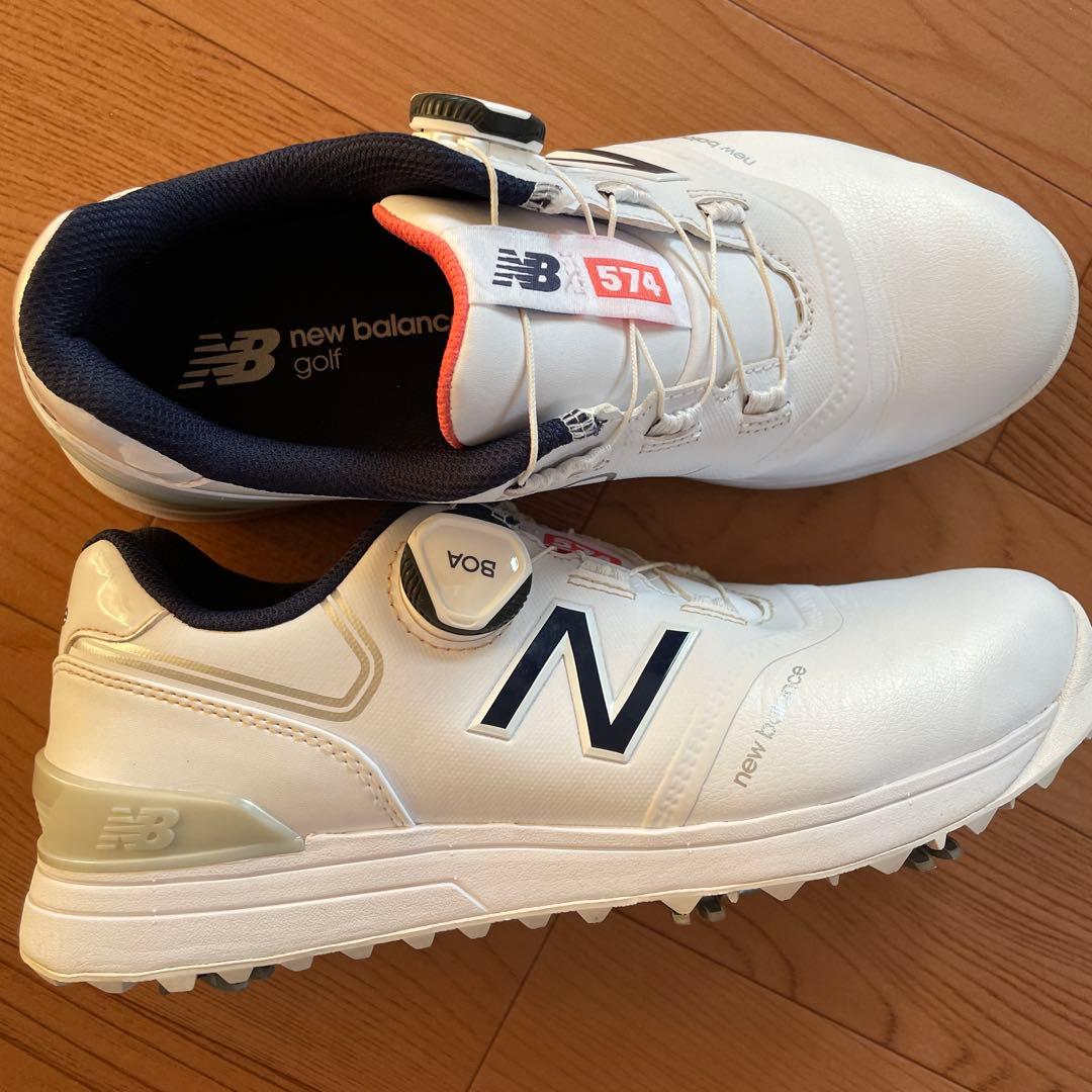23.5cm New Balance 574 ゴルフシューズ BOAシステム