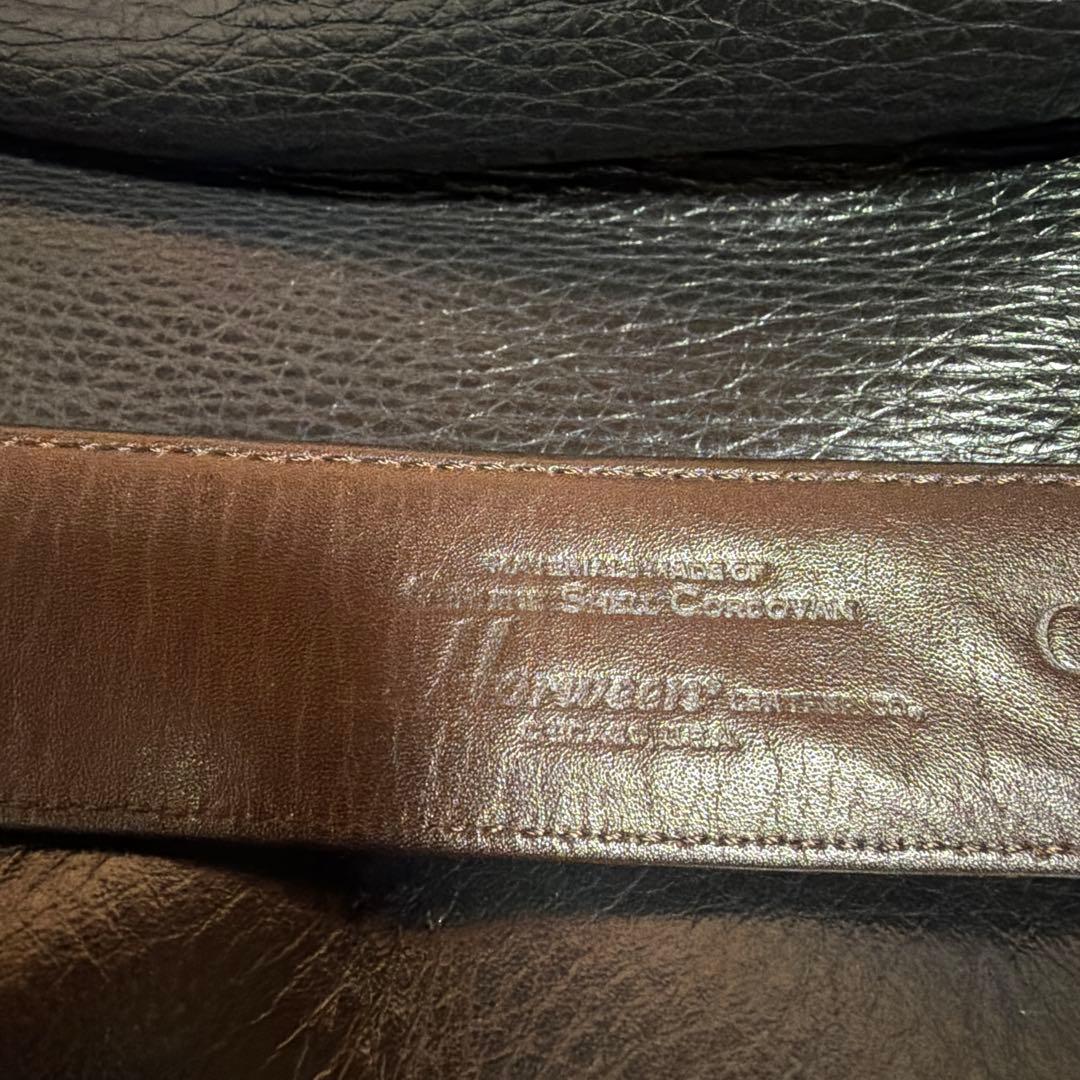 【値下げ】セパージュ ベルト　ホーウィンシェルコードバン　ダークブラウン