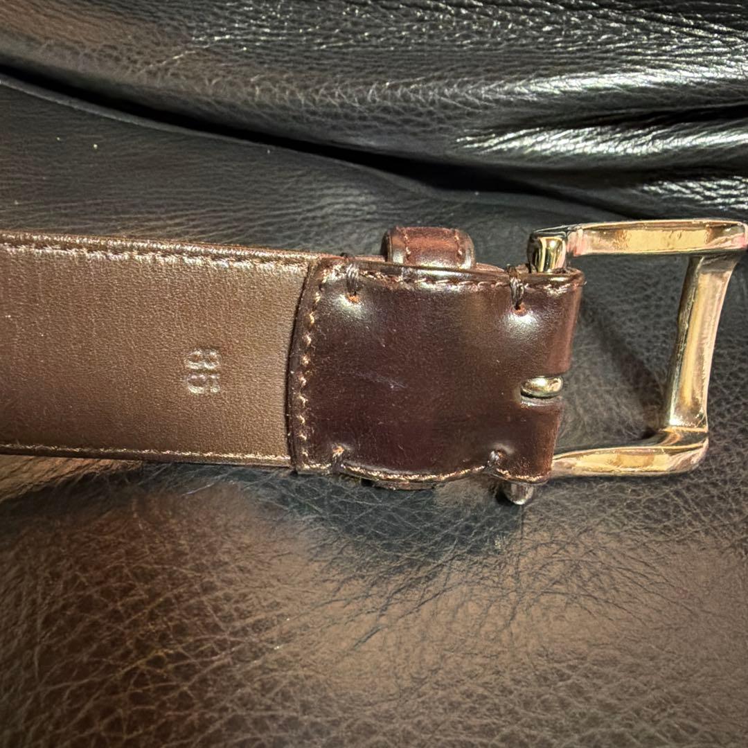 【値下げ】セパージュ ベルト　ホーウィンシェルコードバン　ダークブラウン