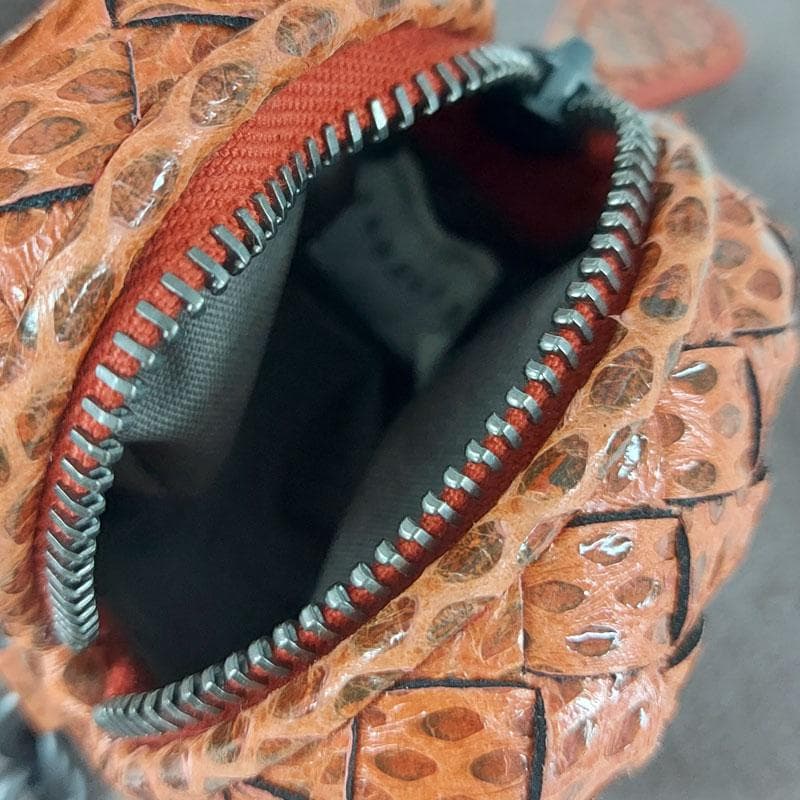 未使用　BOTTEGA VENETA　オレンジ　ケース　キーリング